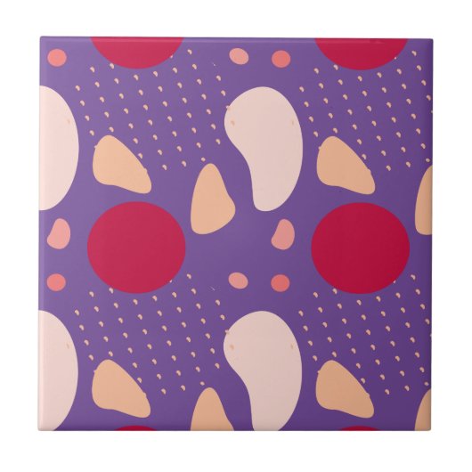 Modernes geometrisches Muster Fliese (Vorderseite)