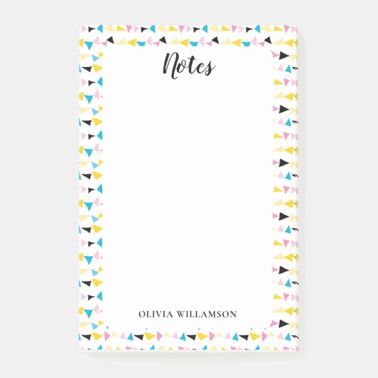 Modernes geometrisches Muster für Anmerkungen Post-it Klebezettel (Vorderseite)