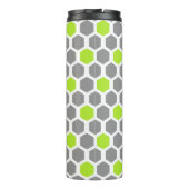 Modernes geometrisches Muster für Limon und grau H Thermosbecher (Rückseite)