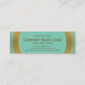 Modernes geometrisches Muster für Mint-Grün und Go Mini Visitenkarte (Rückseite)