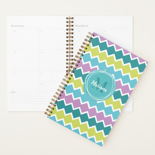 Modernes geometrisches Muster für Monogramm Planer (Anzeige)