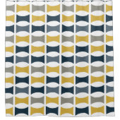Modernes geometrisches Muster für Mustard der Mari Duschvorhang (Vorderseite)