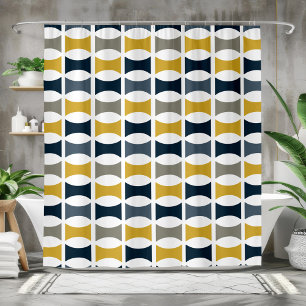 Modernes geometrisches Muster für Mustard der Mari Duschvorhang