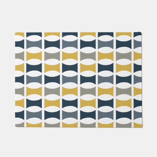 Modernes geometrisches Muster für Mustard der Mari Fußmatte (Vorderseite)