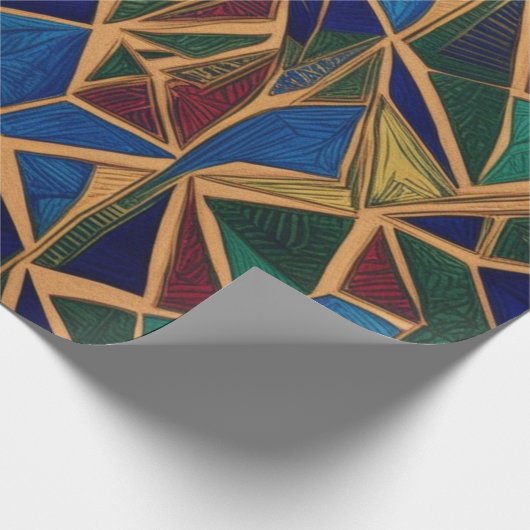 Modernes geometrisches Muster Geschenkpapier (Ecke)