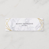 Modernes geometrisches Muster-GoldminiVisitenkarte Mini Visitenkarte (Vorderseite)