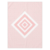 Modernes geometrisches Muster, hell rosa und weiß Tischdecke (Vorderseite)