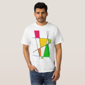 Modernes geometrisches Muster-helle Farben T-Shirt (Vorne ganz)