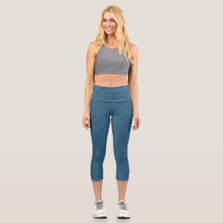 Modernes geometrisches Muster Hochwandiges Yoga Ca Capri Leggings