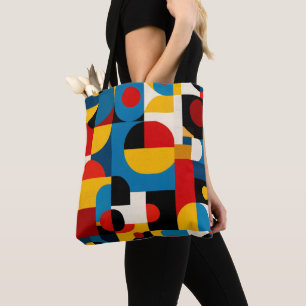 Modernes geometrisches Muster im Bauhausstil Tasche