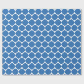 Modernes geometrisches Muster in Blau Geschenkpapier (Flach)