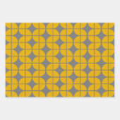 Modernes geometrisches Muster in Gelb und Grau Geschenkpapier Set (Vorderseite 2)