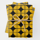 Modernes geometrisches Muster in Gelb und Grau Geschenkpapier Set (Beispiel)