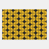 Modernes geometrisches Muster in Gelb und Grau Geschenkpapier Set (Vorderseite)