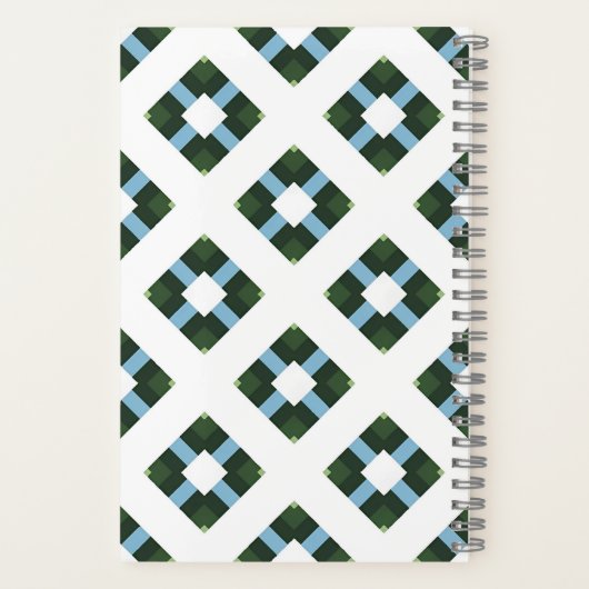 Modernes geometrisches Muster in naturlich Inspiri Notizblock (Rückseite)