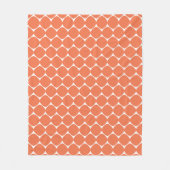 Modernes geometrisches Muster in Orange   Fleecedecke (Vorderseite)
