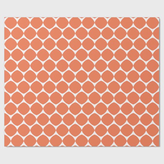 Modernes geometrisches Muster in Orange  Geschenkpapier (Flach)