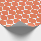 Modernes geometrisches Muster in Orange  Geschenkpapier (Ecke)