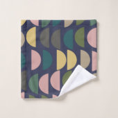 Modernes geometrisches Muster in pastellfarbenen E Badhandtuch Set (Waschlappen)