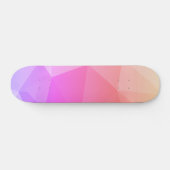 Modernes geometrisches Muster in rosa Farbton Skateboard (Horizontal)