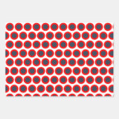 Modernes geometrisches Muster in Rot und Blau Geschenkpapier Set (Vorderseite 2)