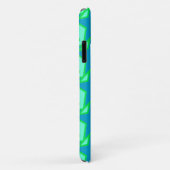 Modernes geometrisches Muster, Jade Green und Blau Case-Mate iPhone Hülle (Hinten/Rechts)