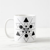 Modernes geometrisches Muster Kaffeetasse (Links)