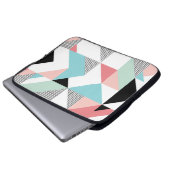 Modernes geometrisches Muster Laptopschutzhülle (Vorne Knopf)