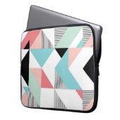 Modernes geometrisches Muster Laptopschutzhülle (Vorderseite Links)