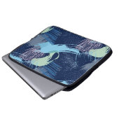 Modernes geometrisches Muster Laptopschutzhülle (Vorne Knopf)