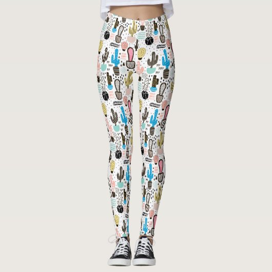 Modernes geometrisches Muster Leggings (Vorderseite)