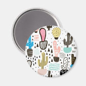 Modernes geometrisches Muster Magnet (Vorderseite/Rückseite)