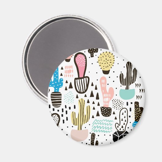 Modernes geometrisches Muster Magnet (Vorderseite/Rückseite)