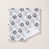 Modernes geometrisches Muster mehrfarbig Badhandtuch Set (Waschlappen)