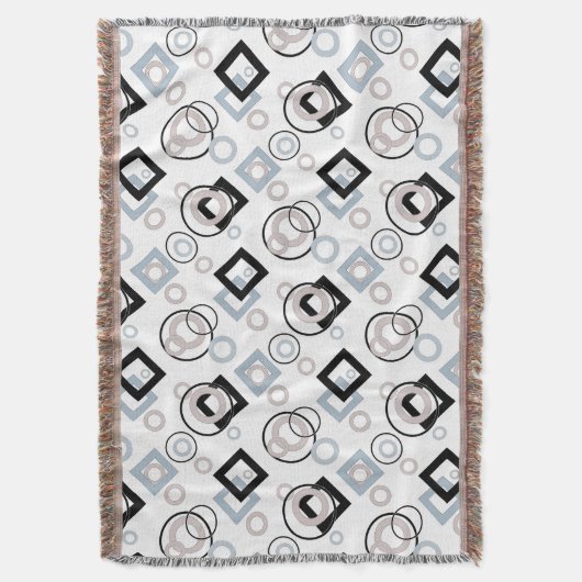 Modernes geometrisches Muster mehrfarbig Decke (Vorderseite Vertikal)