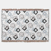 Modernes geometrisches Muster mehrfarbig Decke (Vorderseite)