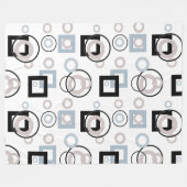 Modernes geometrisches Muster mehrfarbig Fleecedecke (Vorderseite (Horizontal))