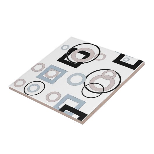 Modernes geometrisches Muster mehrfarbig Fliese (Seite)