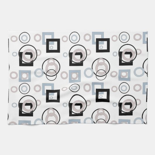 Modernes geometrisches Muster mehrfarbig Geschirrtuch (Horizontal)