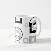 Modernes geometrisches Muster mehrfarbig Kaffeetasse (VorderseiteRechts)