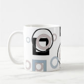 Modernes geometrisches Muster mehrfarbig Kaffeetasse (Links)
