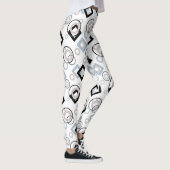 Modernes geometrisches Muster mehrfarbig Leggings (Rechts)