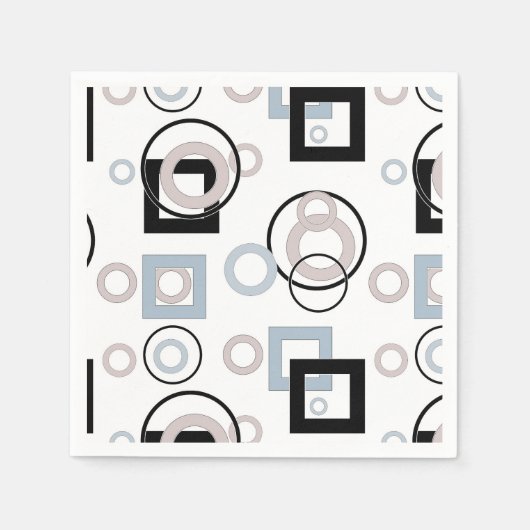 Modernes geometrisches Muster mehrfarbig Serviette (Vorderseite)