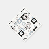 Modernes geometrisches Muster mehrfarbig Serviette (Ecke)