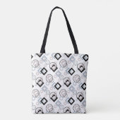 Modernes geometrisches Muster mehrfarbig Tasche (Rückseite)