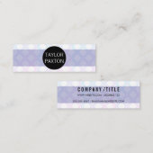 Modernes geometrisches Muster Mini Visitenkarte (Vorne/Hinten)