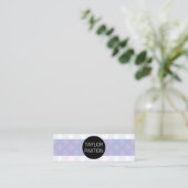 Modernes geometrisches Muster Mini Visitenkarte (Stehend Vorderseite)