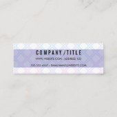 Modernes geometrisches Muster Mini Visitenkarte (Rückseite)