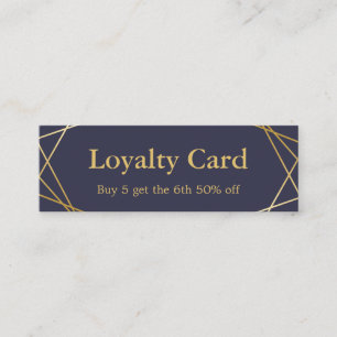 Modernes geometrisches Muster-Miniloyalitäts-Karte Mini Visitenkarte