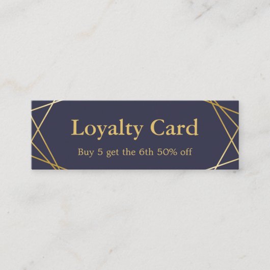 Modernes geometrisches Muster-Miniloyalitäts-Karte Mini Visitenkarte (Vorderseite)